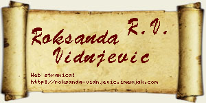 Roksanda Vidnjević vizit kartica